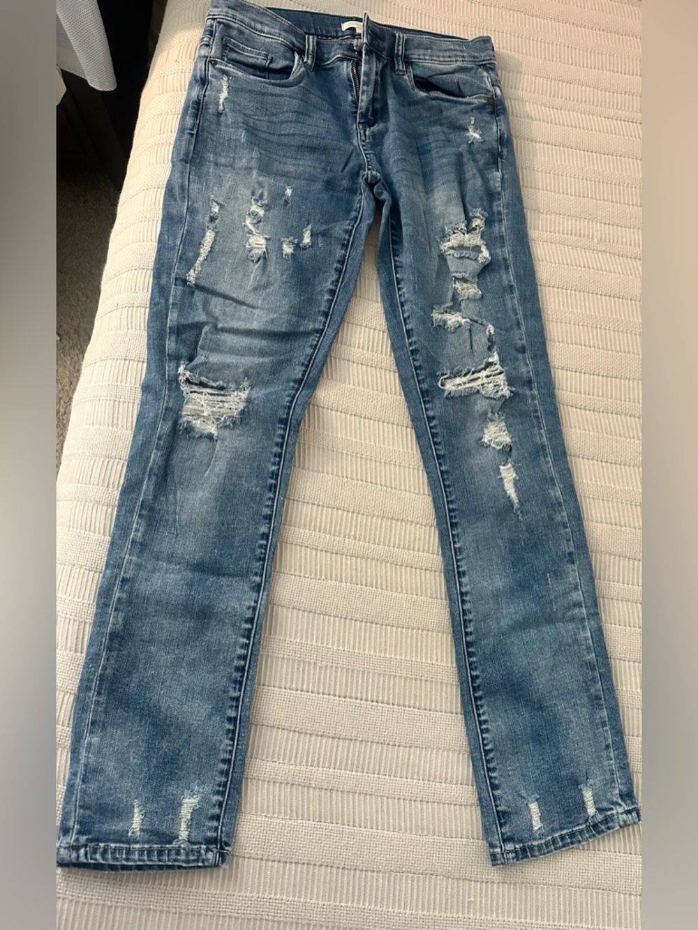 Women’s Distressed Blue Denim Jeans